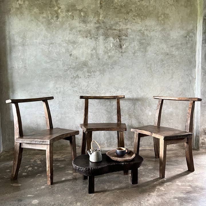 Office Objets – wholesale Chair – Large chair or armchair in antique teak H84 L6073