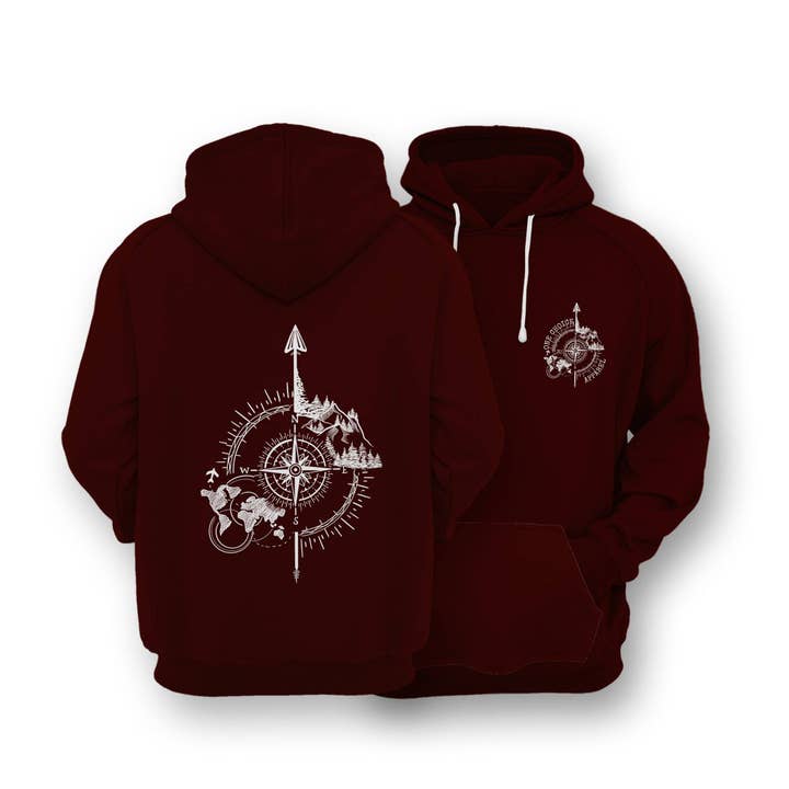 Sustainable Hoodie - Compass for wholesale by One Choice Apparel