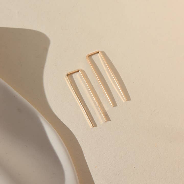 Token Jewelry - Wholesale Dangle Earrings - Staple Earrings in 14k Gold Fill or Sterling SilverÂ