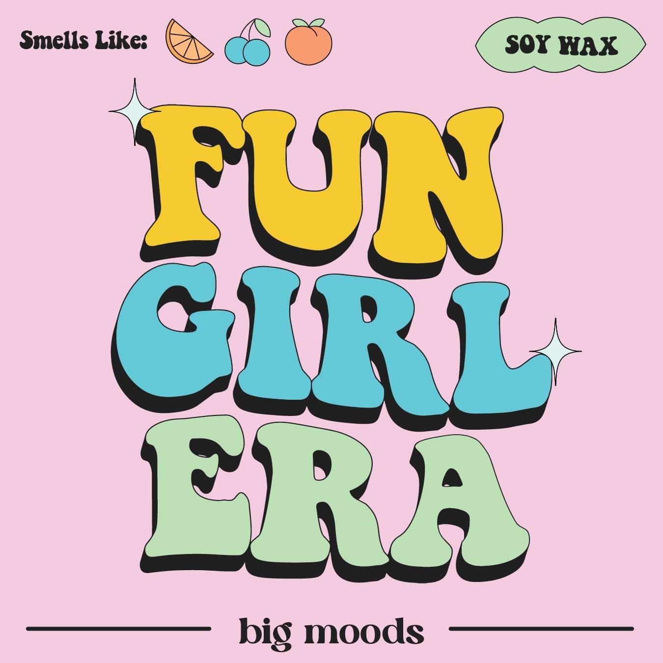 Big Moods - Wholesale Jar/Filled Candle - "Fun Girl Era" - 5oz Soy Candle3