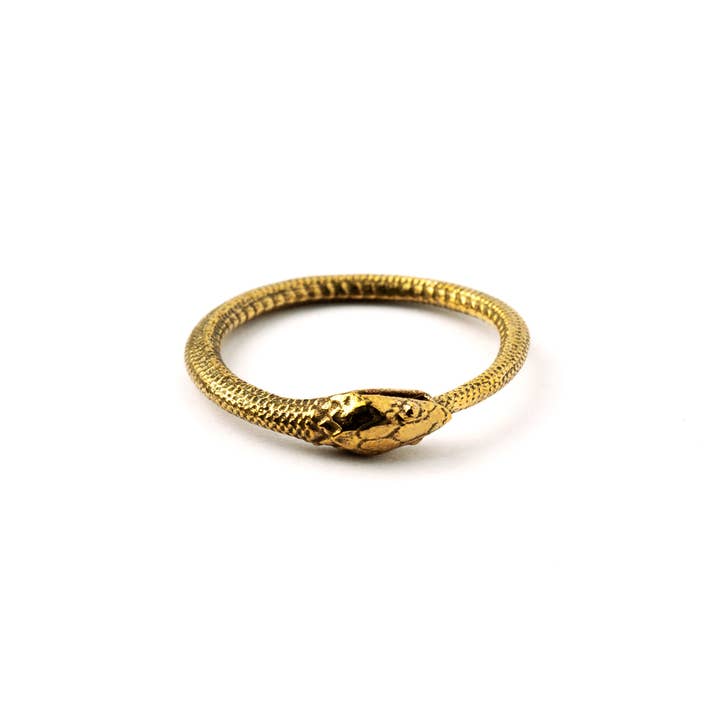 Tribu - Venta al por mayor Anillo de banda/apilable - Anillo Ouroboros de bronce
