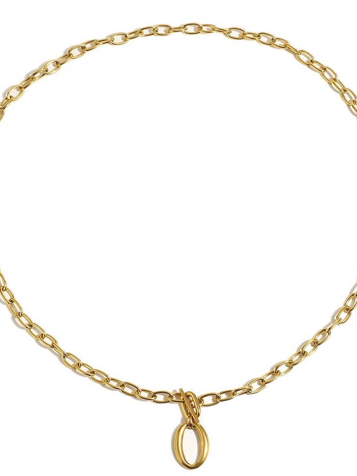 Caprice Chunky Gold Plated Waterproof Necklace for wholesale by Wild Spirit London