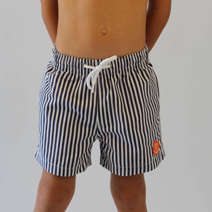 Kinderzwemshort - Le Petit Etoilé marine gestreept voor wholesale door Vendredi