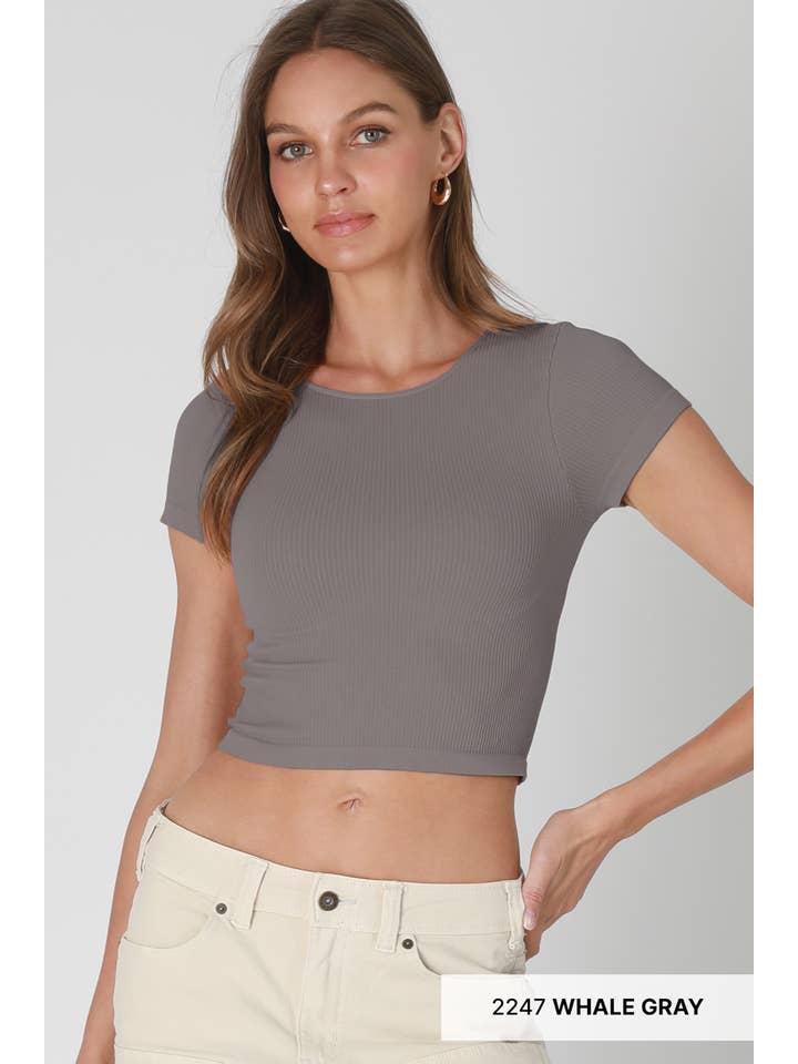 NIKIBIKI - Wholesale Knit Top - Women's - NS8232- Ribbed Baby Tee7