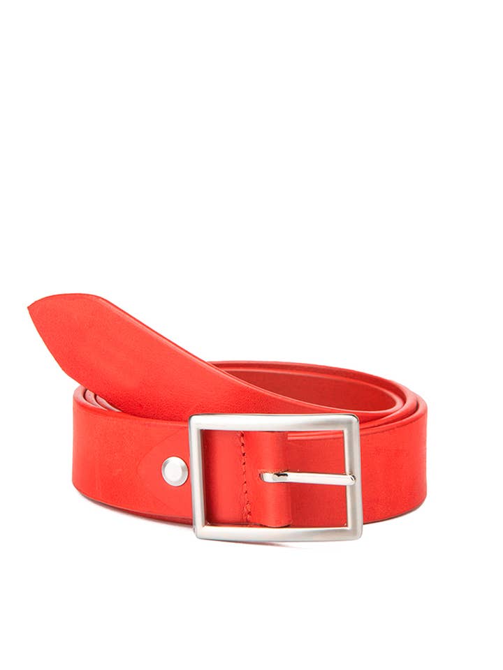 Ceinture Stamp en cuir rouge pour femme taille 95 pour la vente par Stamp
