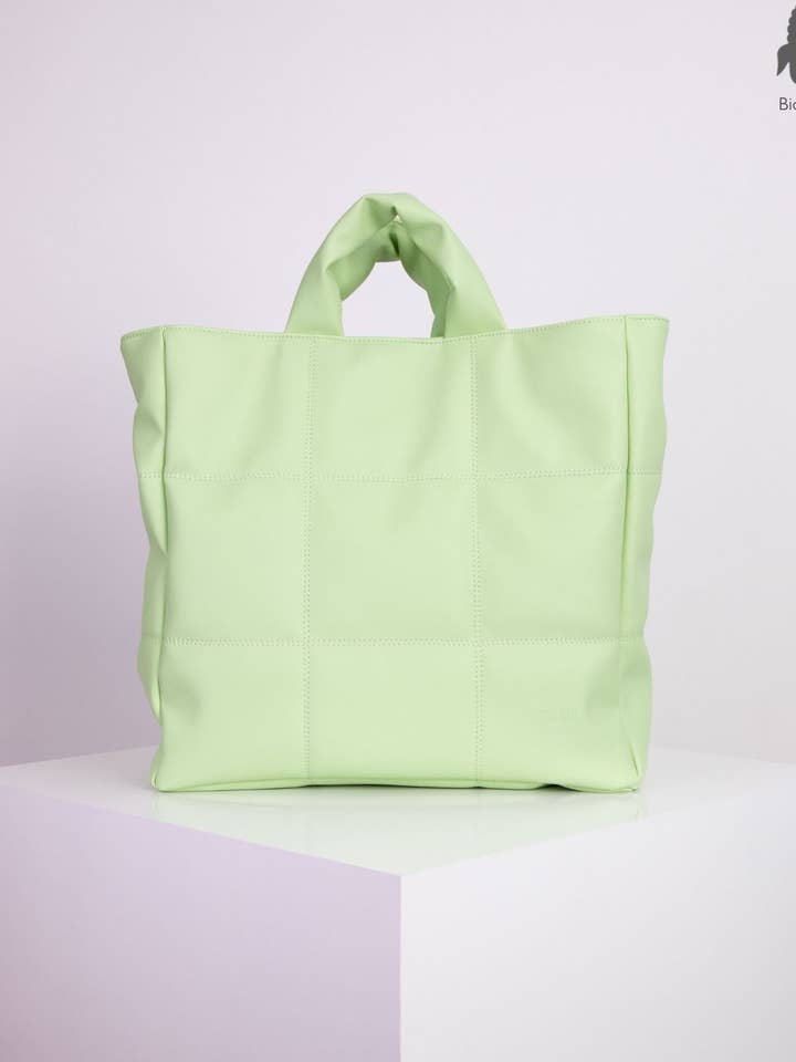 nuuwaï - Vegan Quilted Handbag - LINN pistachio green for wholesale by nuuwaï
