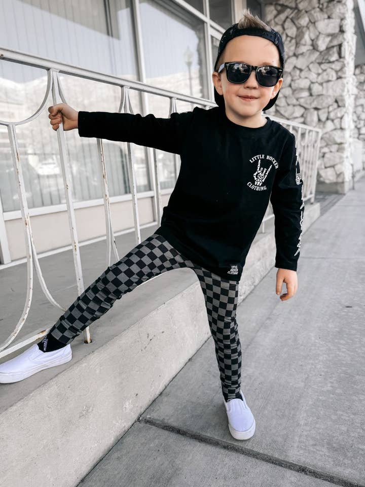 All Checked Out Leggings for wholesale by Little Rocker Clothing