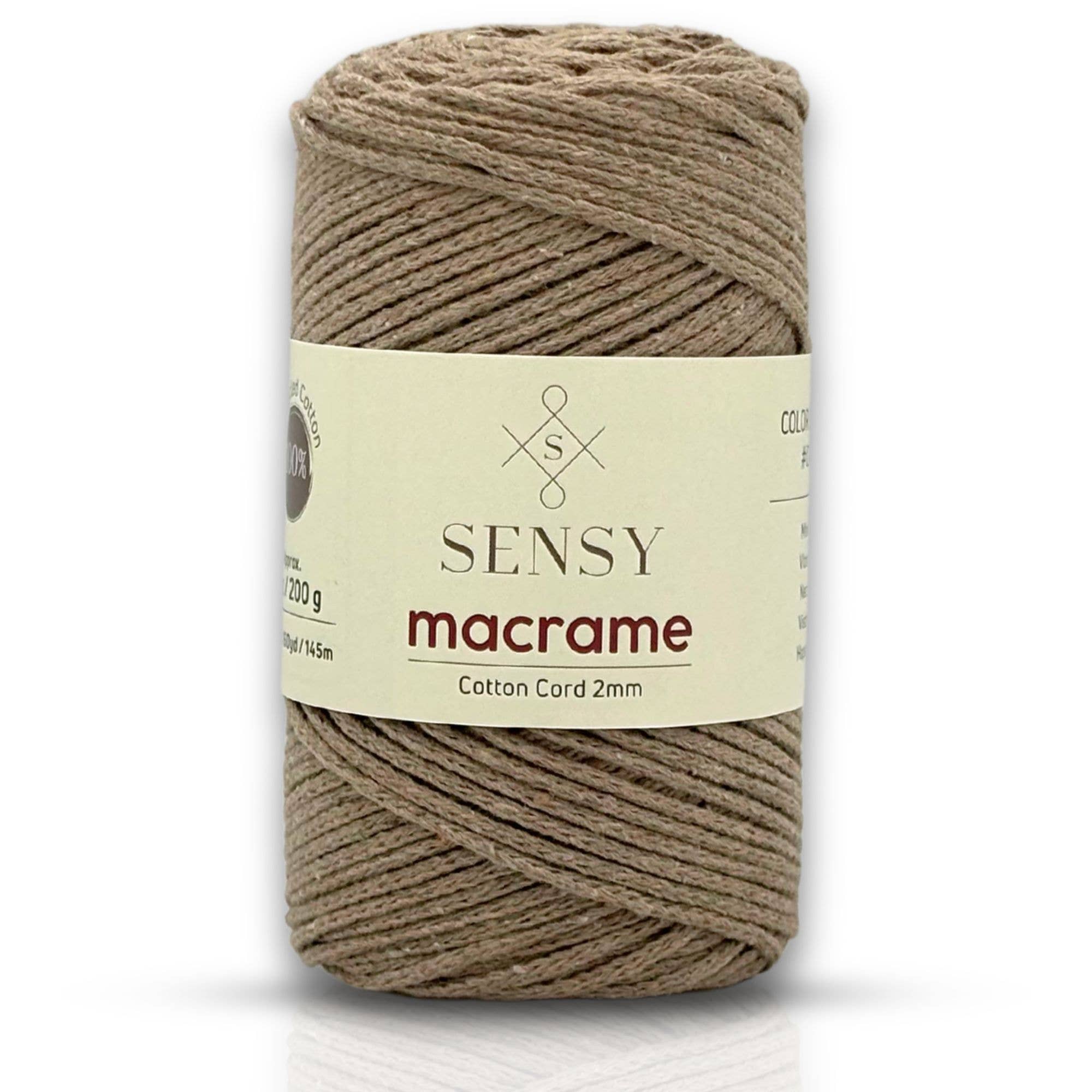 Sensy - Wholesale Yarn - Sensy Premium 2mm - 160 yards 100% Recycled Cotton Macrame Cord45