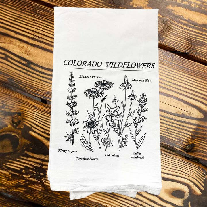 Colorado Wildflowers Tea Towel for wholesale by Akinz