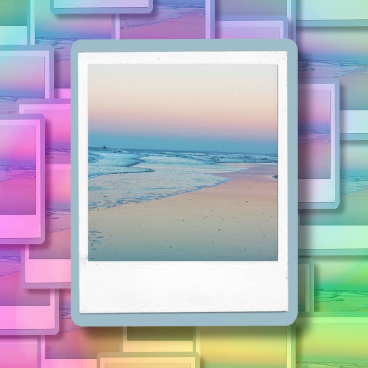 Autocolante de Vinil Polaroid do Mar por atacado de Hikaru Tara Art Arst & Craft Gift Shop