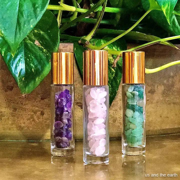 Us and The Earth – wholesale Essential oil – Crystal Essential Oil Roller Bottle with Gemstones14