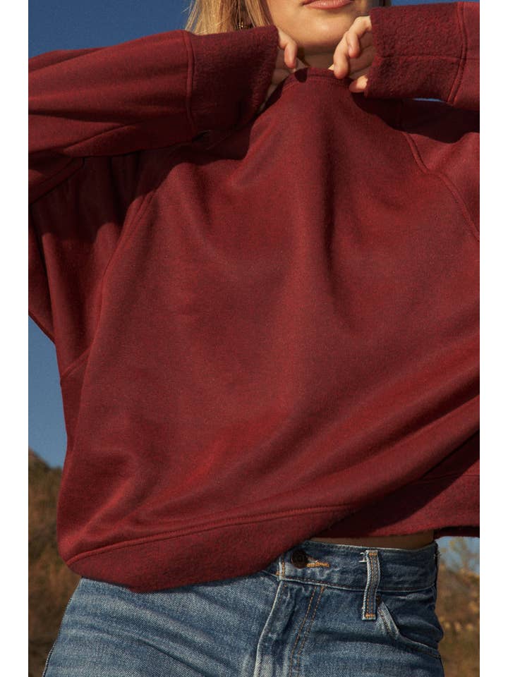 LA RELAXED - Wholesale Sweatshirt - Women's - Kissed Fleece Raglan
