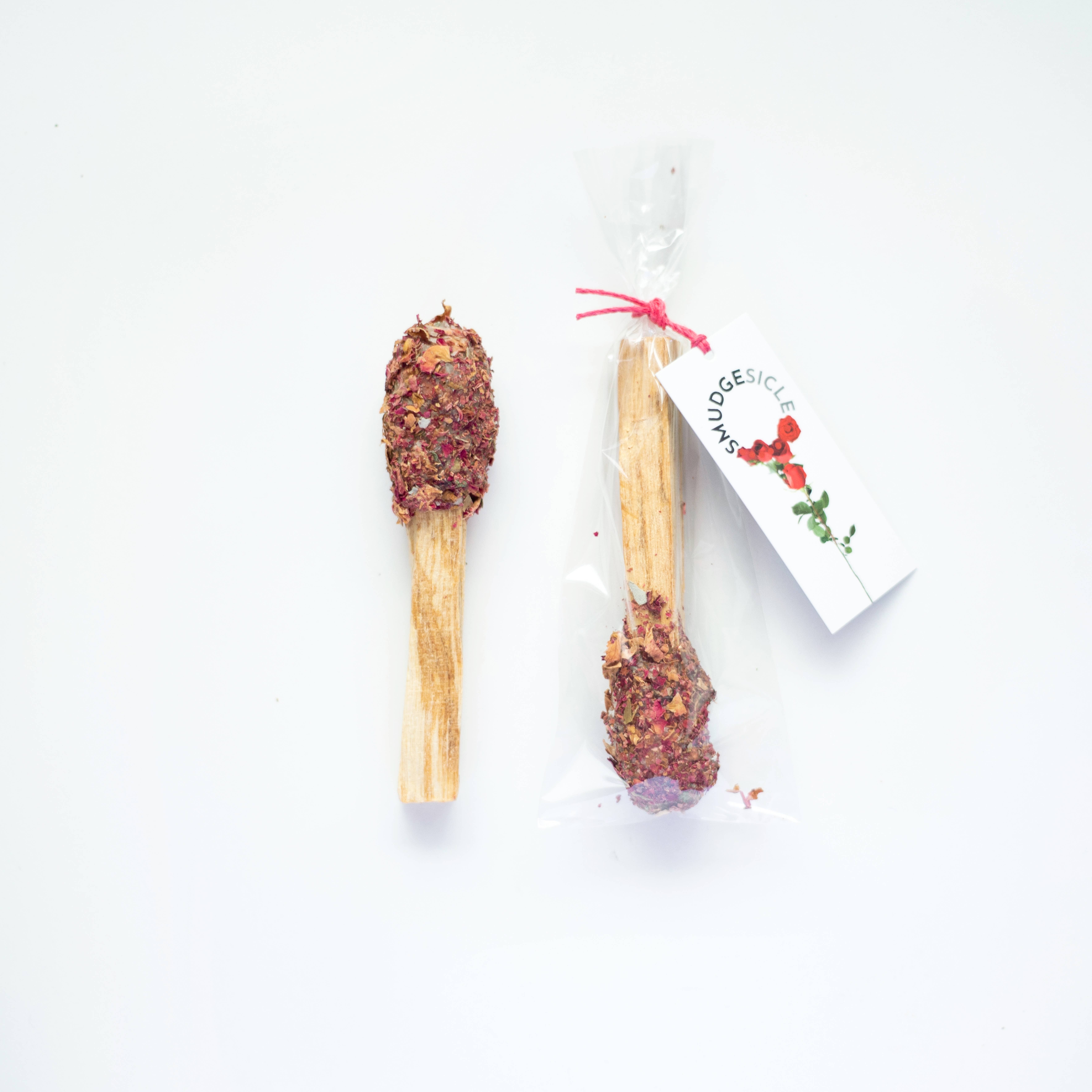 Good Vibrations Shop - Wholesale Smudge Stick - Smudgesicle • Cleansing Wand ⎮ Rose1