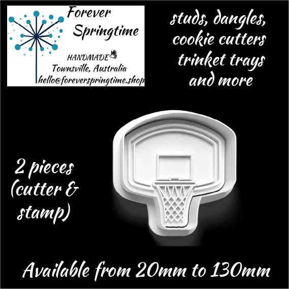 Forever Springtime - Wholesale Biscuit cutter - Basketball Backboard Cutter and Embosser Stamp: ABC7