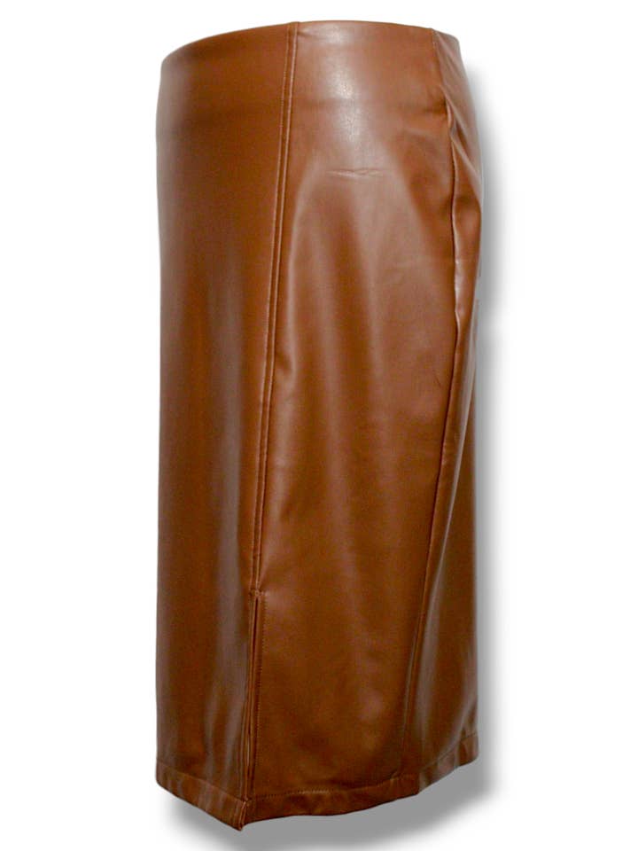 Tan Nova Pencil Skirt: Classic Elegance with a Twist for wholesale on Faire1