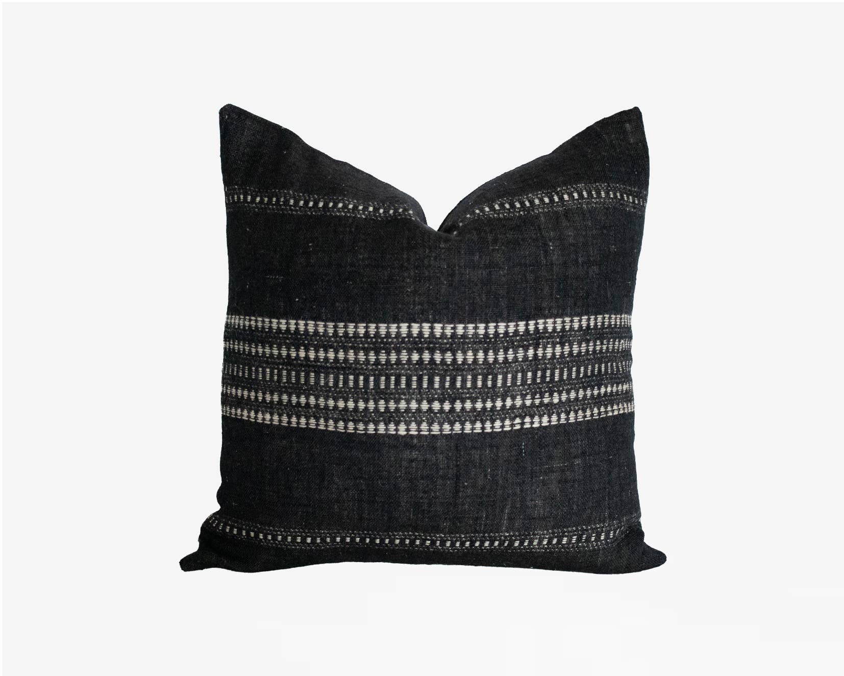 Heddle & Lamm – Capa de almofada decorativa por atacado – Indali - Capa de Almofada Preto & Marfim7