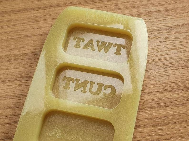 Mr Resin - Wholesale Craft Supplies - Swear Word / Naughty / Foul Language Wax Melt Silicone Moulds - HB Style Size1