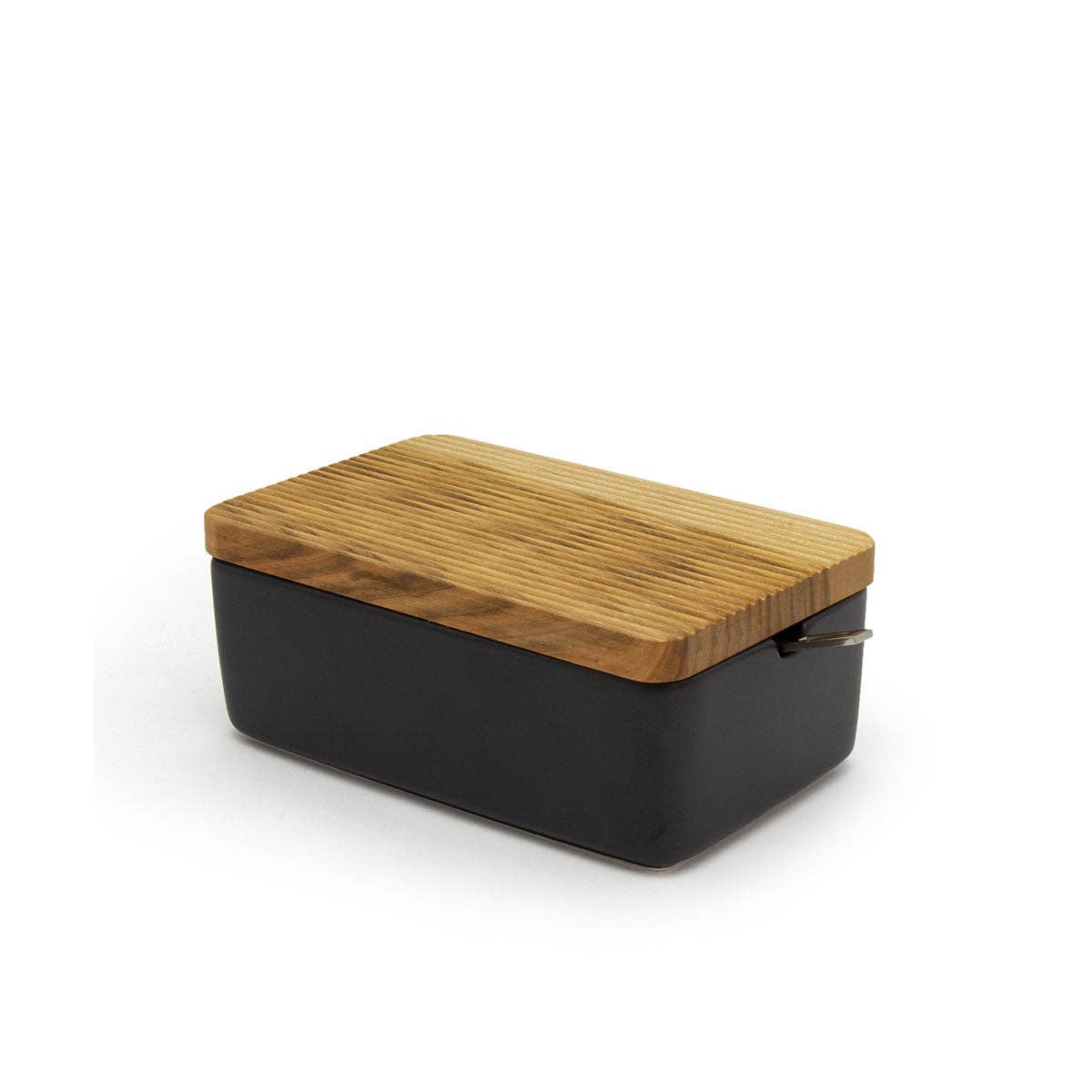 ZERO JAPAN USA - Wholesale Butter Dish - Butter Case with wooden Lid / w s.s butter knife - Noble Black1