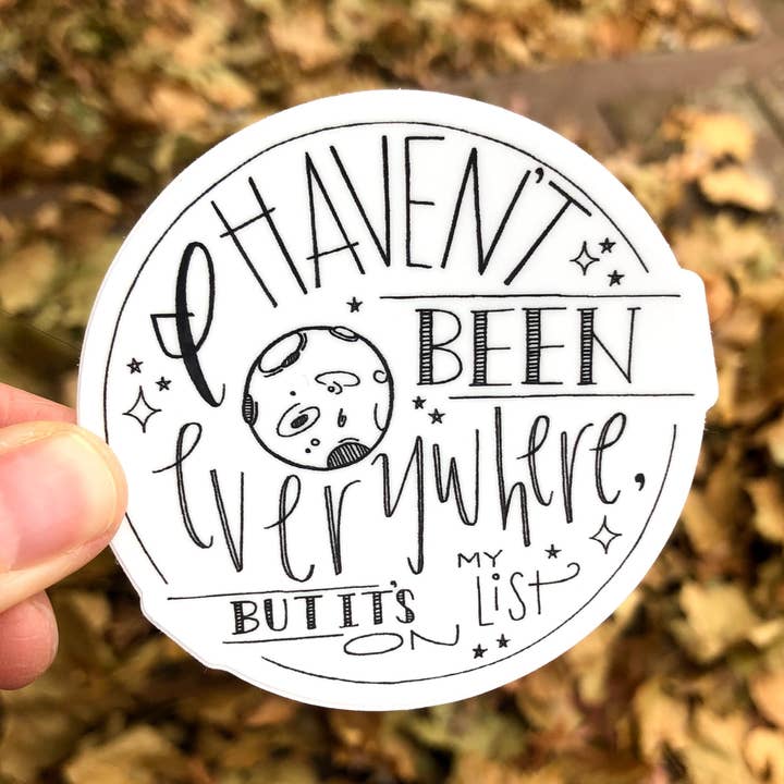 Adesivo in vinile ispirazione di viaggio "Non sono stato ovunque..." per la vendita all'ingrosso da parte di DoodleStation