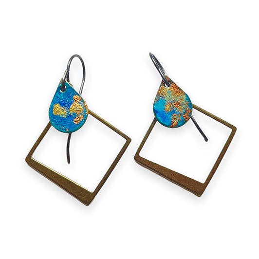 Brass Diamond & Teardrop Carina for wholesale by ssd jewelry