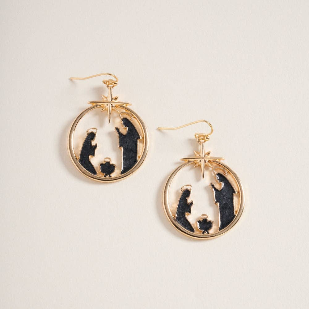 Designature New York - Wholesale Dangle Earrings - Christmas Nativity Ornament Hook Earring Religious0