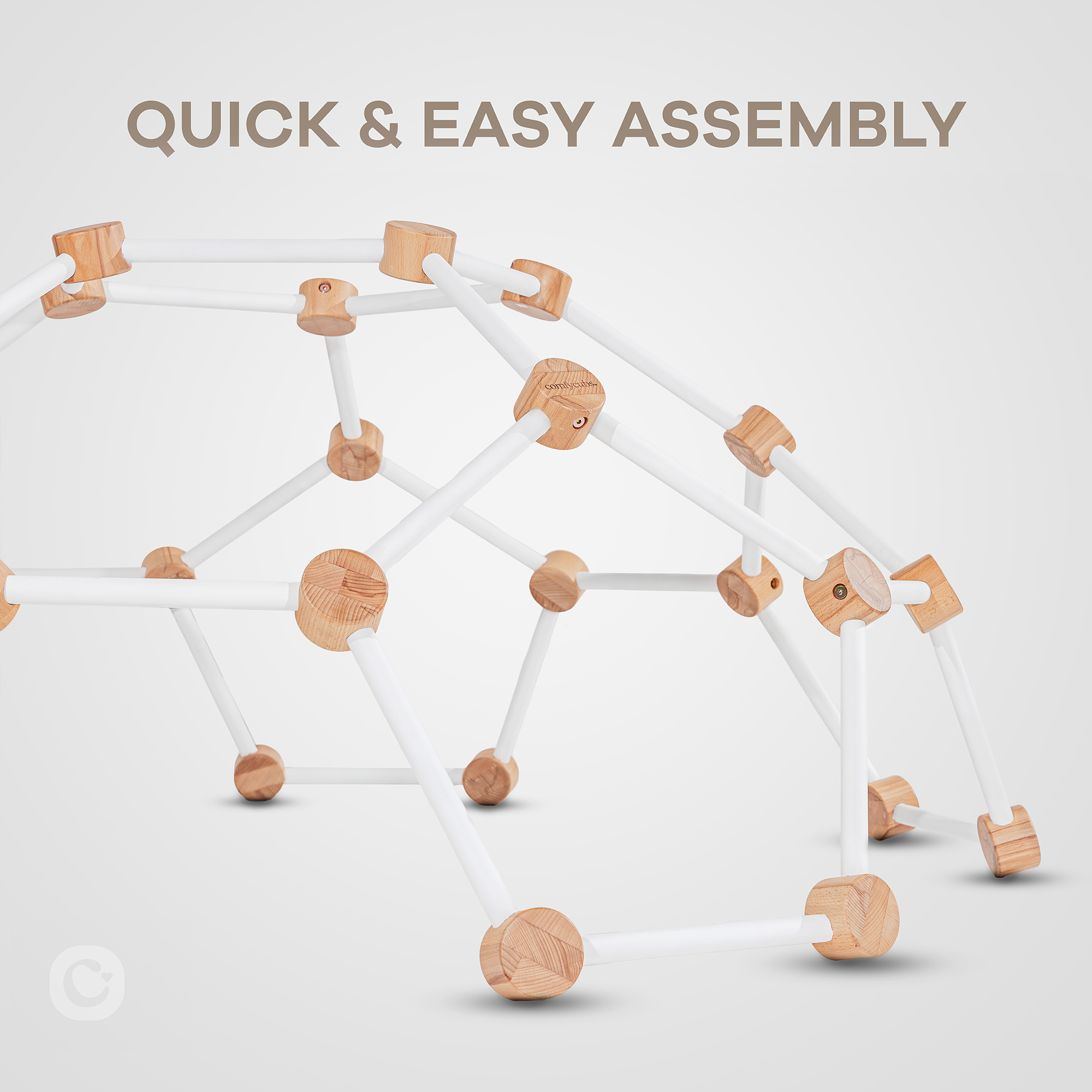 Comfy Cubs - Wholesale Wood Toy - Kids - Wooden Toddler Play Gym, Montessori Climber by Comfy Cubs17