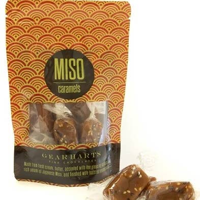 Miso Caramels - 3.25 oz Bag for wholesale by Gearharts Fine Chocolates