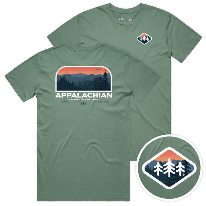 TriPine - Wholesale Screen Printed T-Shirt - Unisex - Appalachian Trail Staple Cotton Tee2