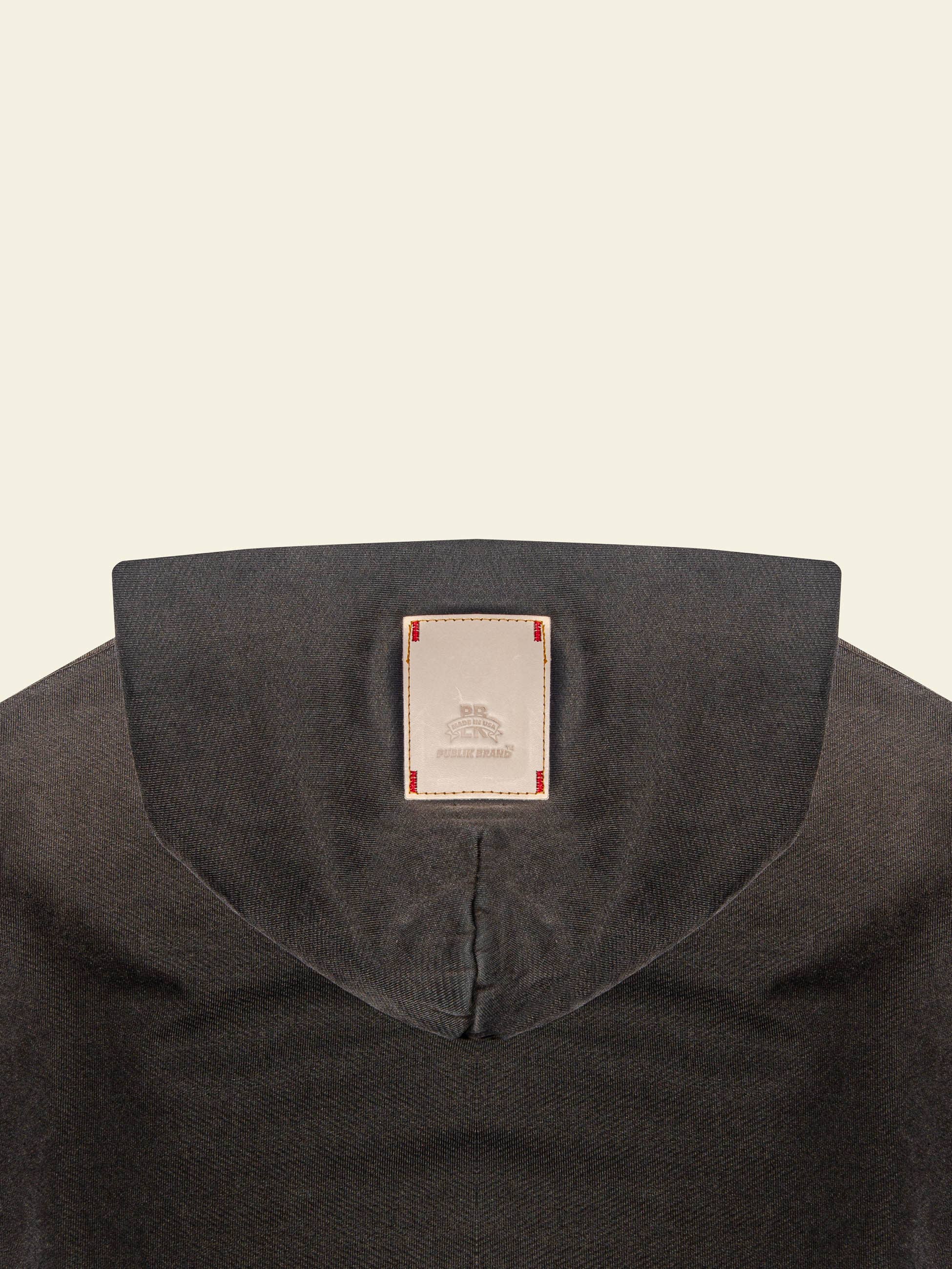 Yacht Club noir Hoodie doublé en molleton épais en vente sur Faire7