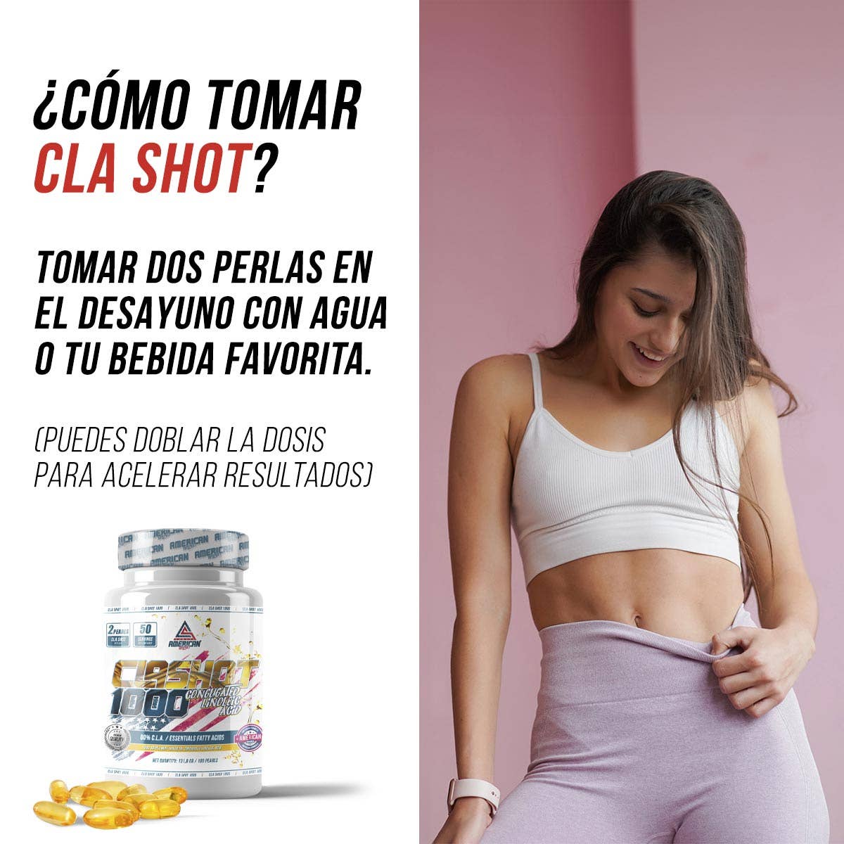 AMERICAN SUPLEMENT S.L. - Vente Supplément oral/vitamine - American Supplement | Cla Shot 1000 mg | Brûleur de graisse4