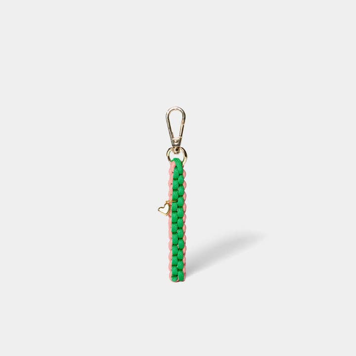 Braided Keychain | Green & Pink for wholesale by Stil Classics