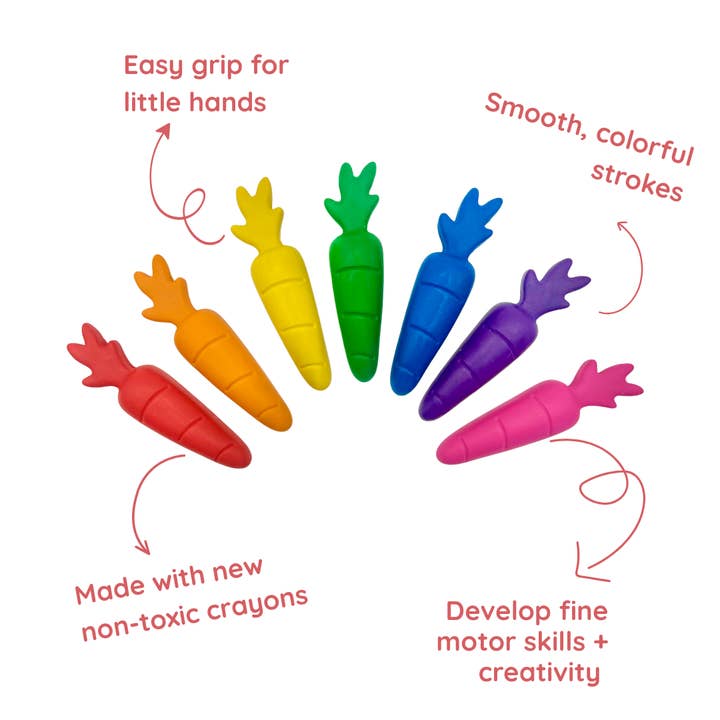 Wonder Hue Crayon Co. - Wholesale Crayons - Kids & Baby - Carrot Shaped Crayons, Non-Candy Easter Basket Filler4