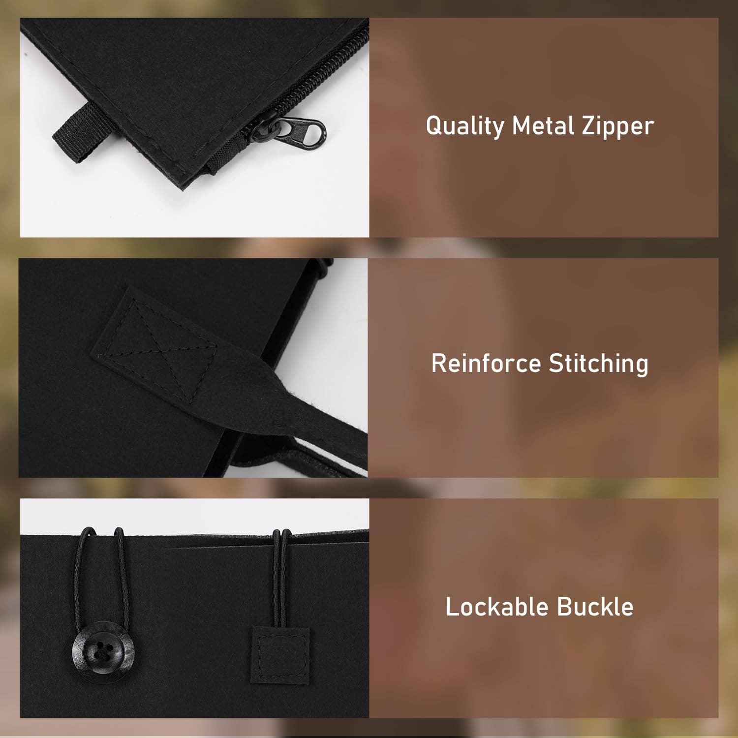 wandf – wholesale Livsmedels-/Shoppingväska – ECOHUB tålig återanvändbar kasse i återvunnet filttyg58