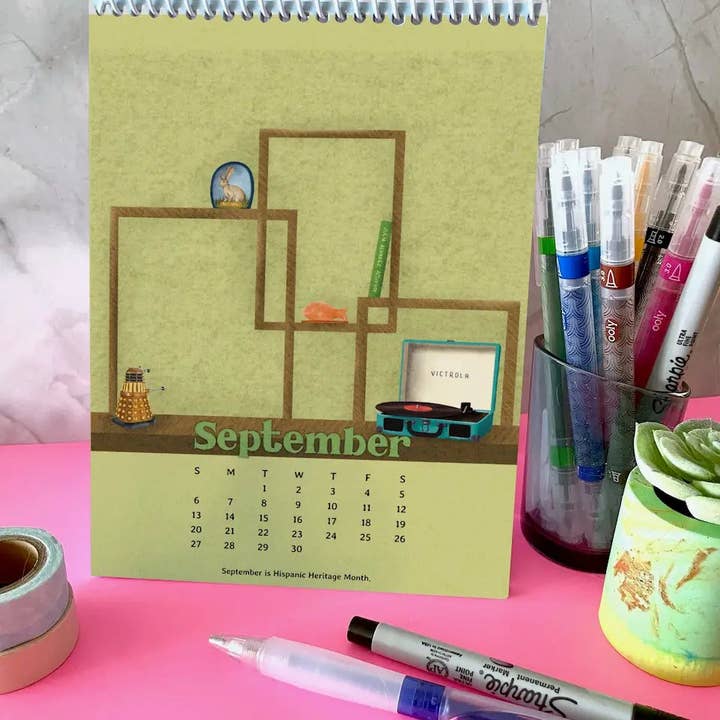 Unruly Wit - Wholesale Calendar - 2026 Book Tracking Desktop Calendar3