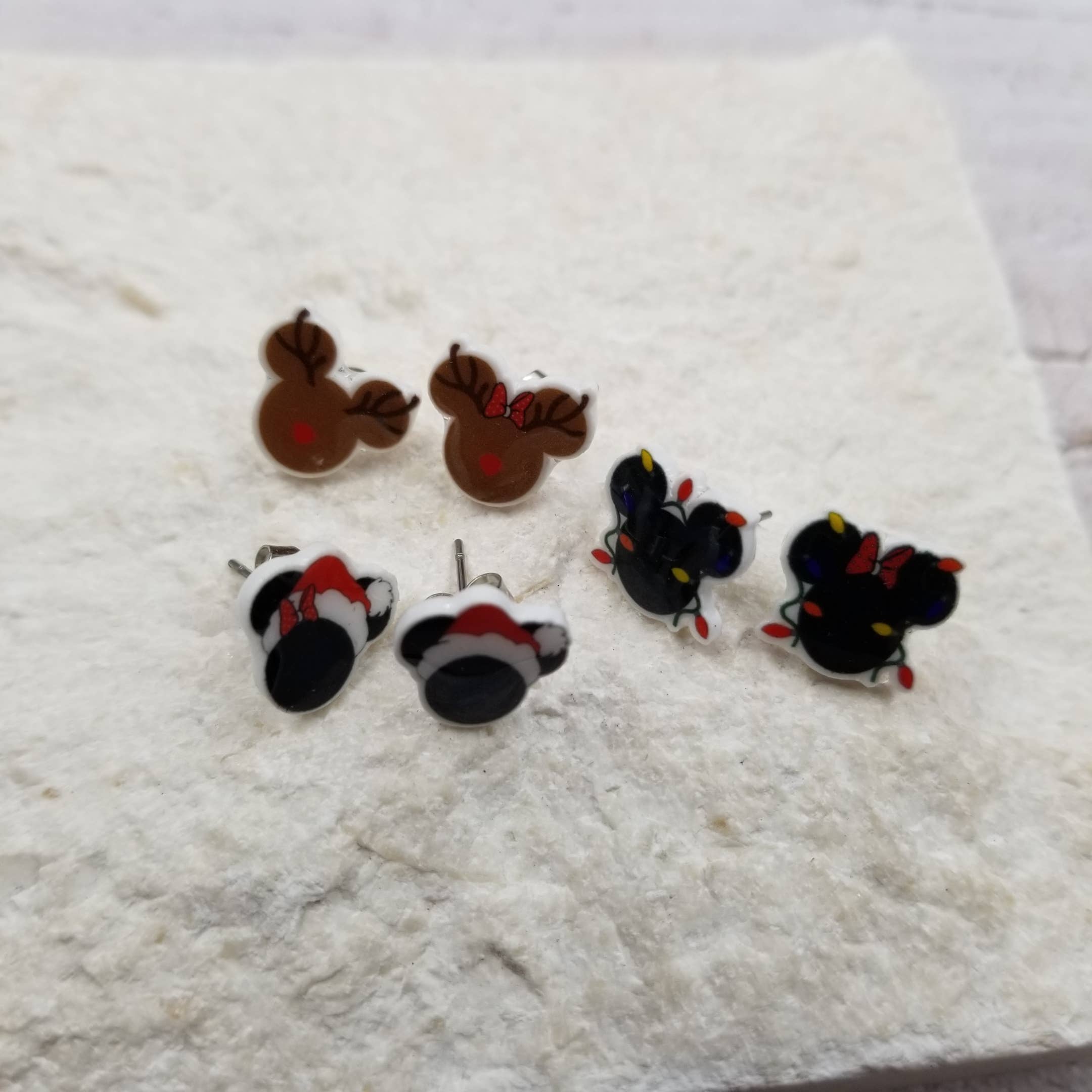 Treasure Wholesale - Vente Clous d'oreille - Jolies boucles d'oreilles Mickey de Noël2