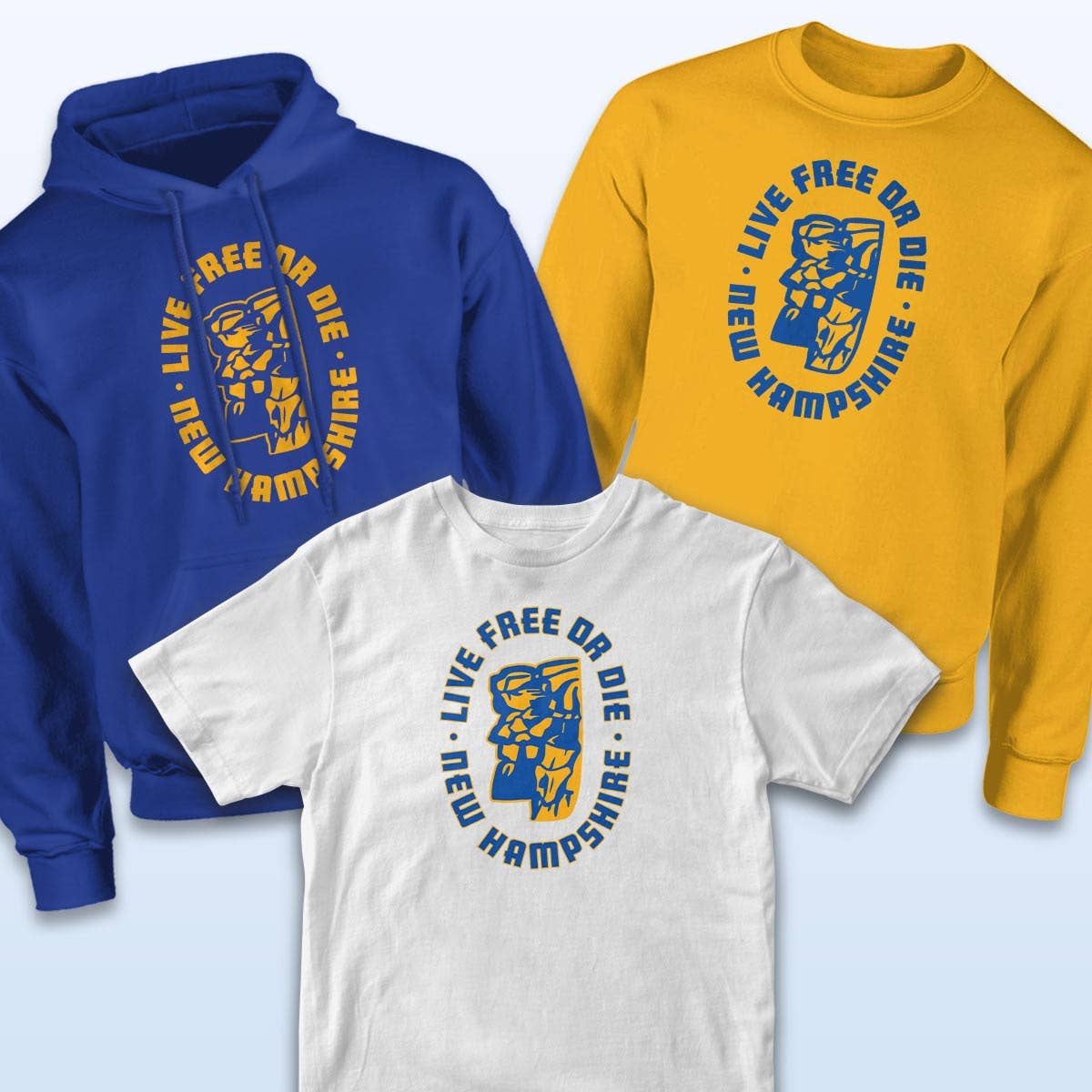 RetroPlanet - Wholesale Hoodie - Unisex - New Hampshire Live Free Or Die T-Shirts Sweatshirts Hoodies