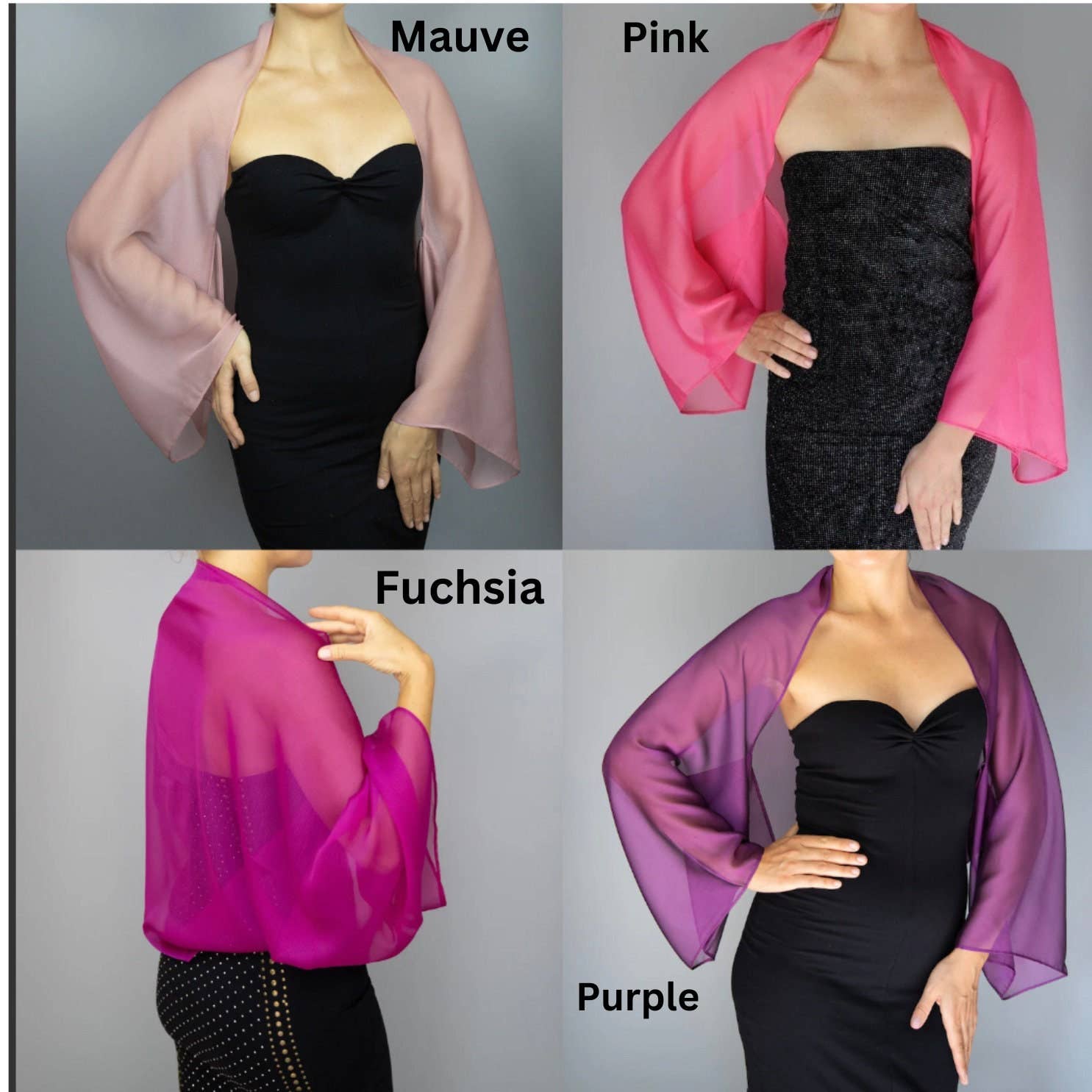 BridalSpain – wholesale Kimono – Women's – Lilac Lavender Bridesmaids Wedding Shrug Bolero5