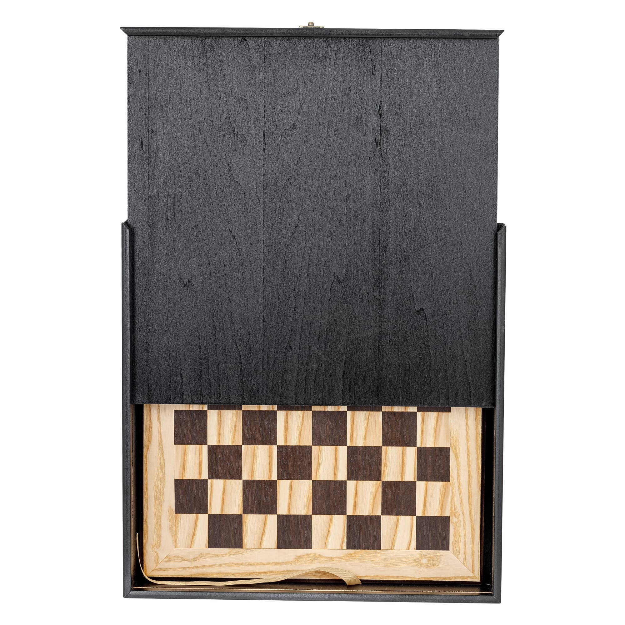 ARTIA LTD - Vendita all'ingrosso Giochi da tavolo - Set di scacchi in legno d'olivo con pezzi metallici in scatola nera2