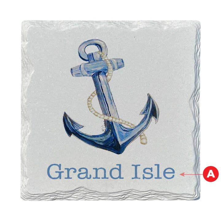 Pamela Cassidy | Anchor | Drink Coaster voor wholesale door Mill Wood Art