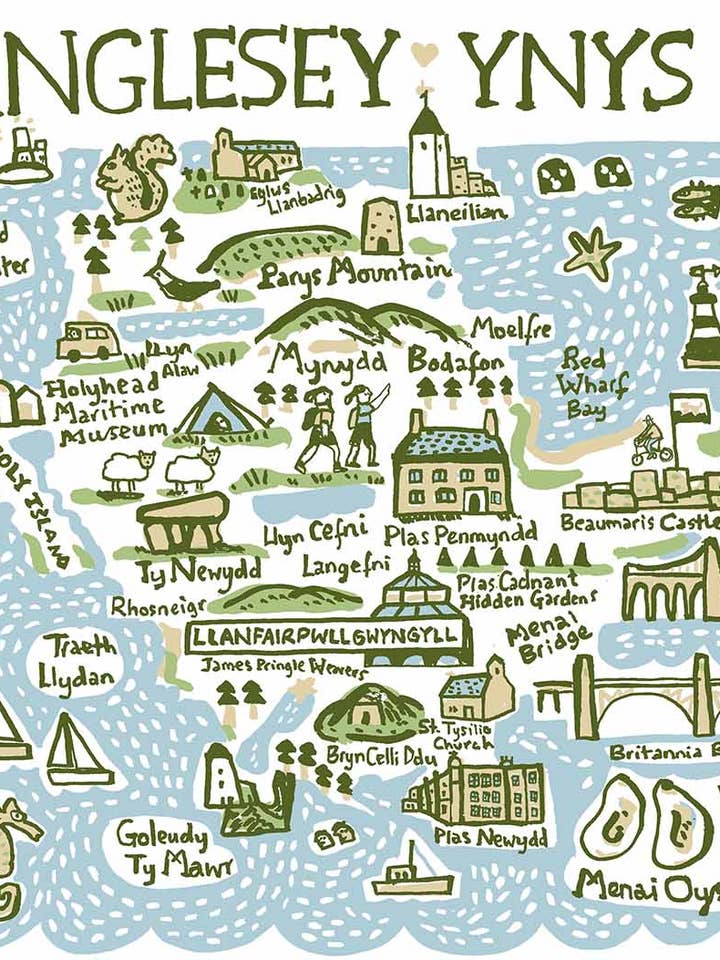 Impressions & Cartes d'Anglesey pour la vente par Julia Gash