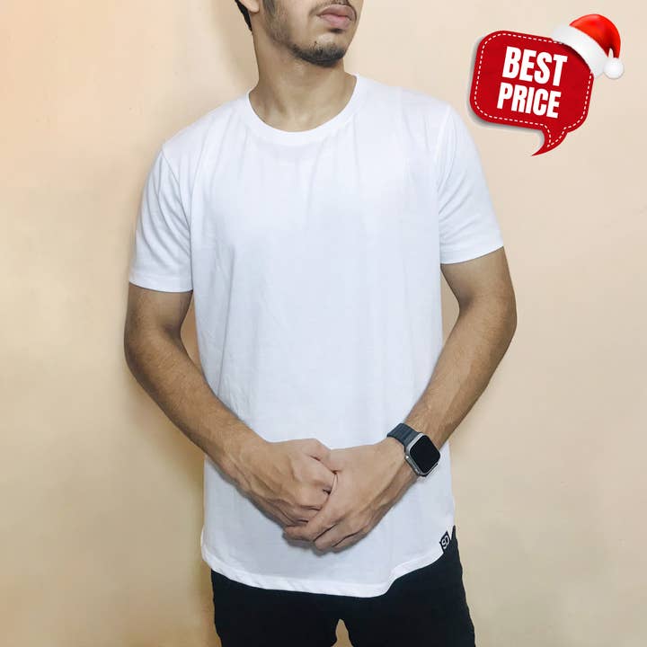 Men’s Cotton White Round Neck T-shirt – White for wholesale by Styleinoutfit