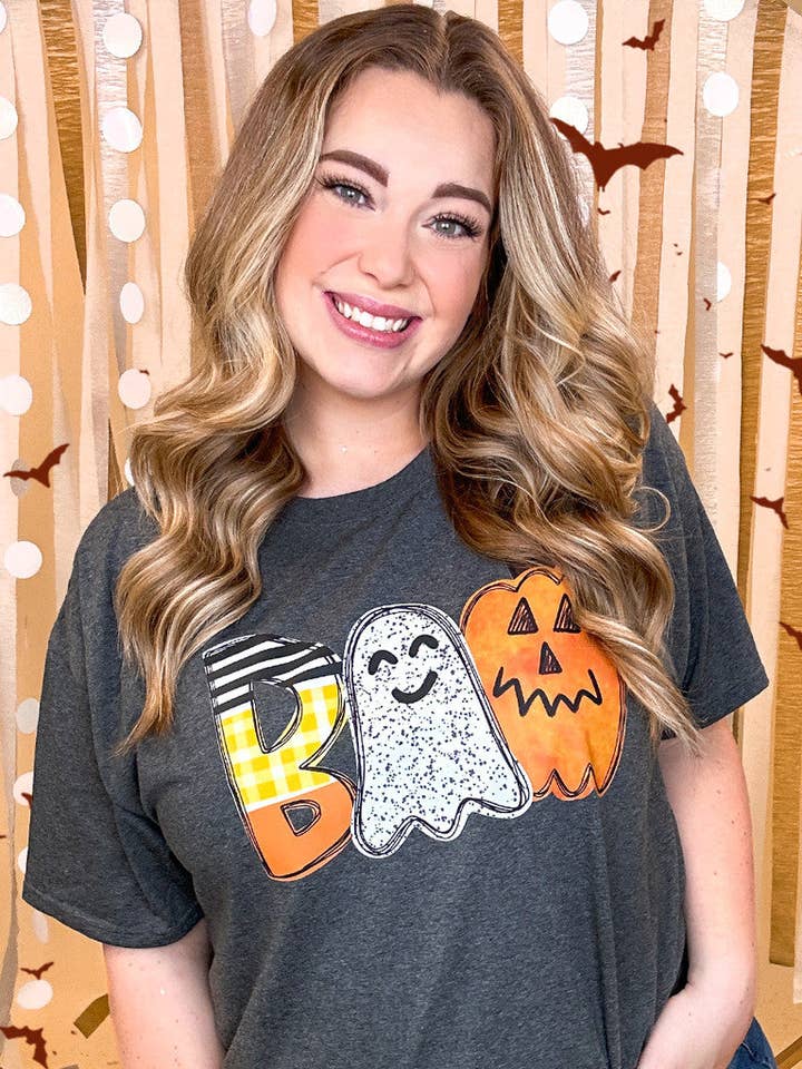 Sugar Stitch - Wholesale T-Shirt (Graphic) - Women's - Watercolor Boo Graphic T-Shirt0