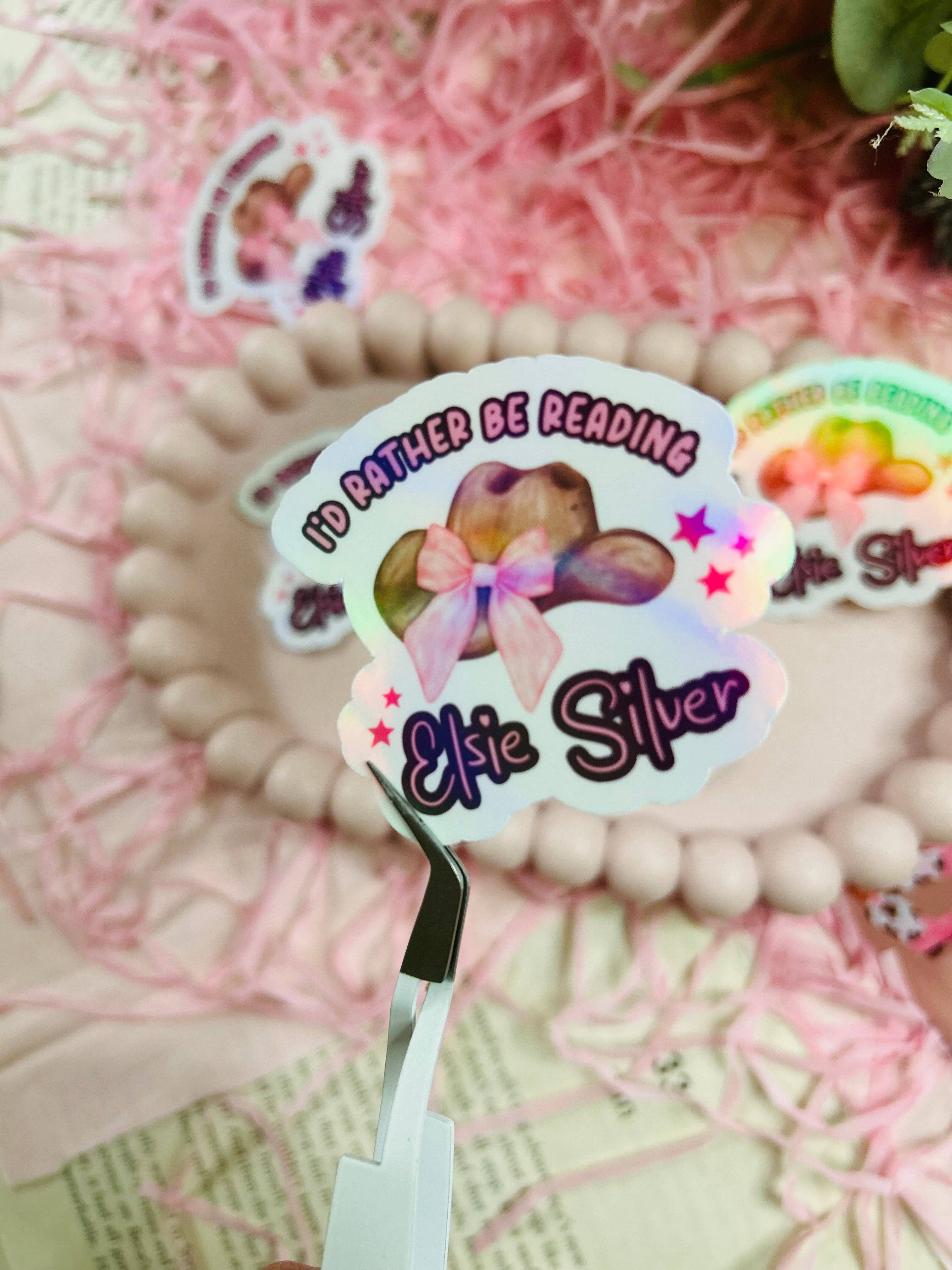 TheBookShack - Wholesale Sticker - I'd Rather Be Reading – Elsie Silver Holographic Sticker0