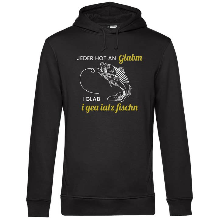 I glab i gea iatz Fischn - Unisex Hoodie Bio für den Großhandel von Südtiroler Stiebele
