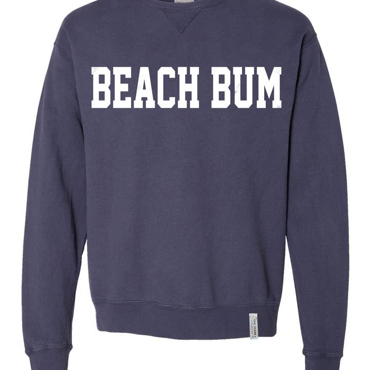 One Ocean Apparel Co.. - Wholesale Graphic Sweatshirt - Unisex - BEACH BUM Crewneck - CUSTOM COLORS3