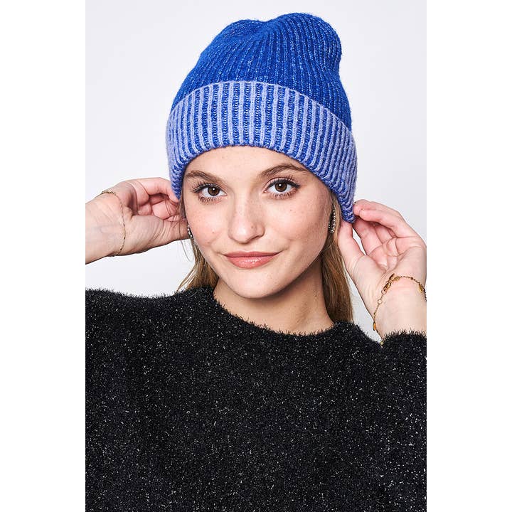 Hana - Wholesale Beanie - Women's - Two Tone Cuff Beanie18