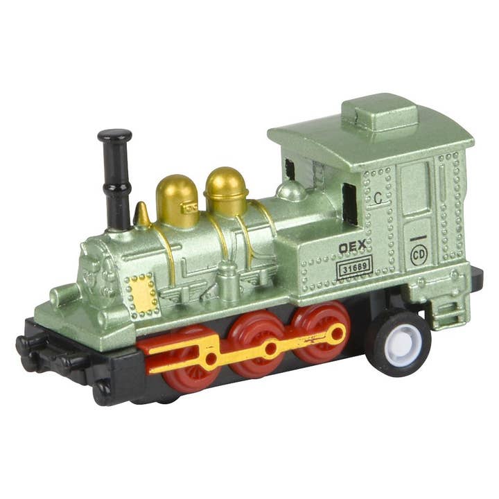 The Toy Network - Wholesale Toy Car/Truck - Kids - 2" Diecast Pull Back Mini Locomotive Train Set