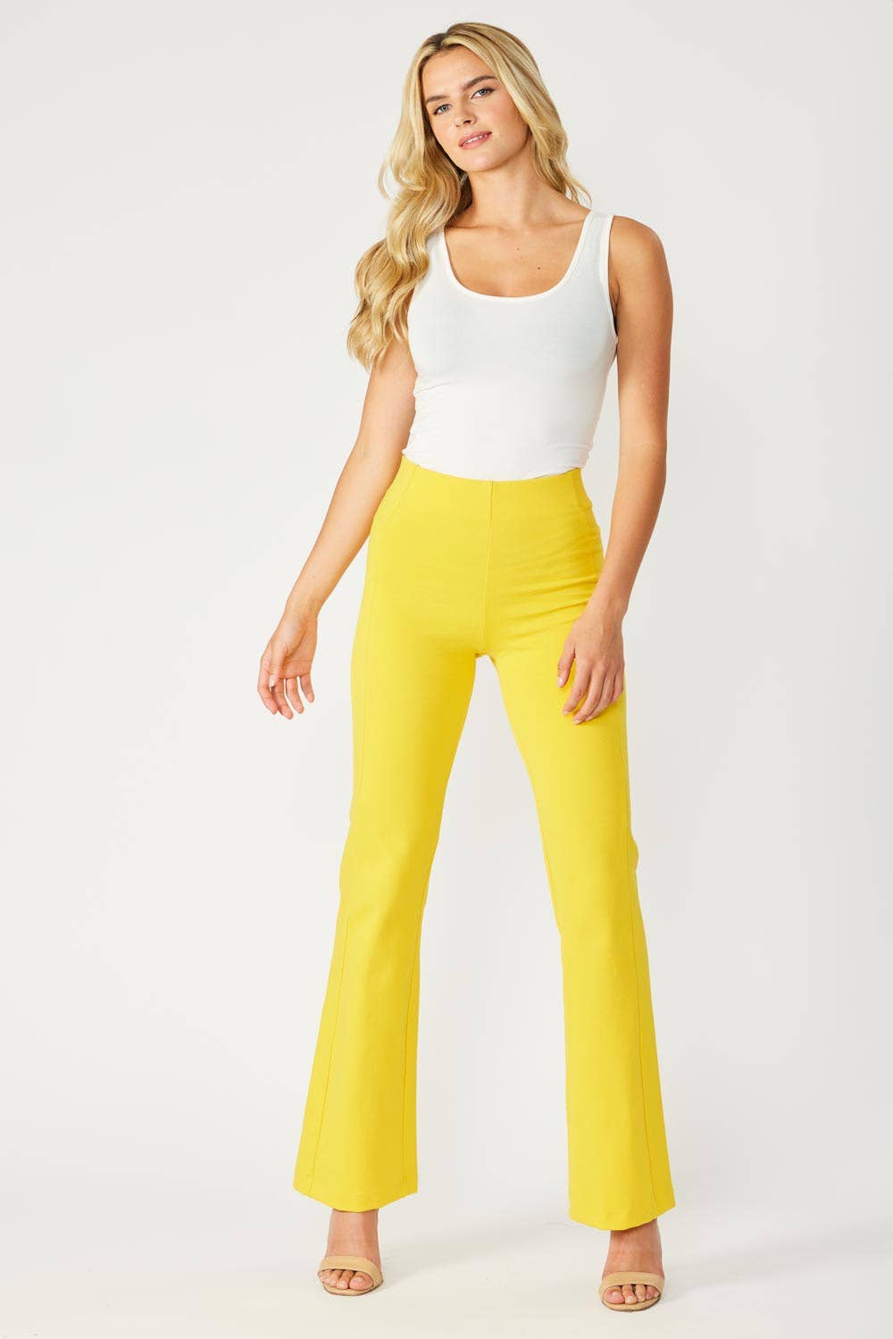 FSL Apparel - Vente Pantalon – femme - SP7077 - PANTALON ÉVASÉ À ENFILER AVEC LARGE CEINTURE6