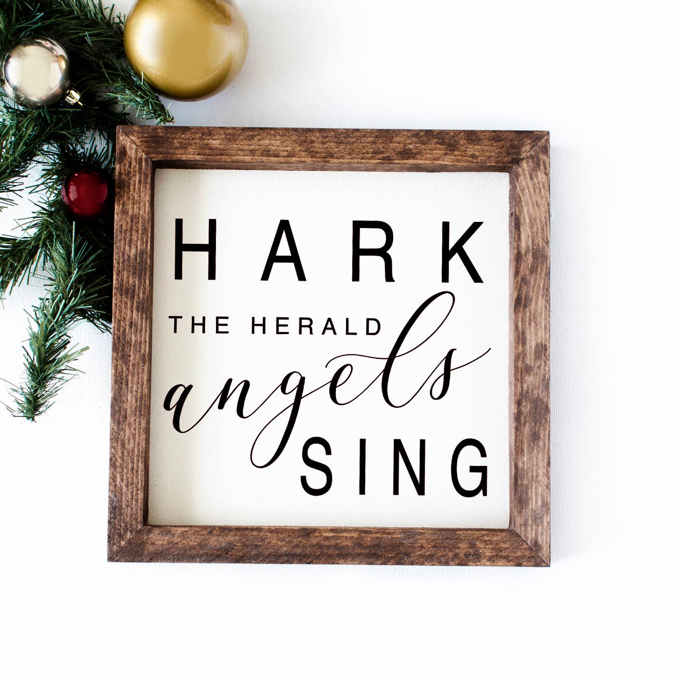 Charming Wood Home - Wholesale Wall Sign - Hark the Herald Angels Sing Painted Wood Sign1