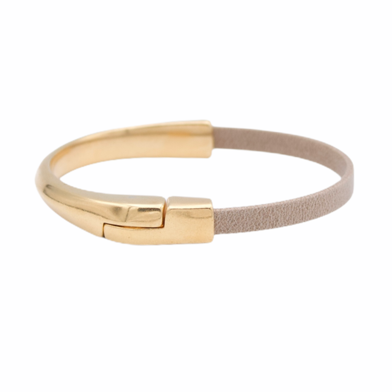 Araracuara - Wholesale Bangle Bracelet - AMACAYACÚ leather bracelet (gold) with magnetic clasp8